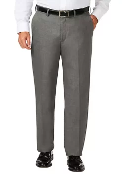Haggar® Big & Tall J.M. Sharkskin Classic Fit Hidden Comfort Waistband Flat Front Dress Pants -Hot Sale Haggar Store Belk 296