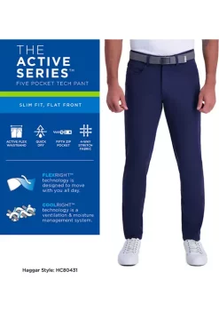 Haggar® The Active Series Slim Fit Flat Front 5-Pocket Tech Pants -Hot Sale Haggar Store Belk 325