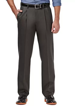 Haggar® Premium Stretch No Iron Khaki Classic Fit Hidden Expandable Waistband Pleated Pants -Hot Sale Haggar Store Belk 34