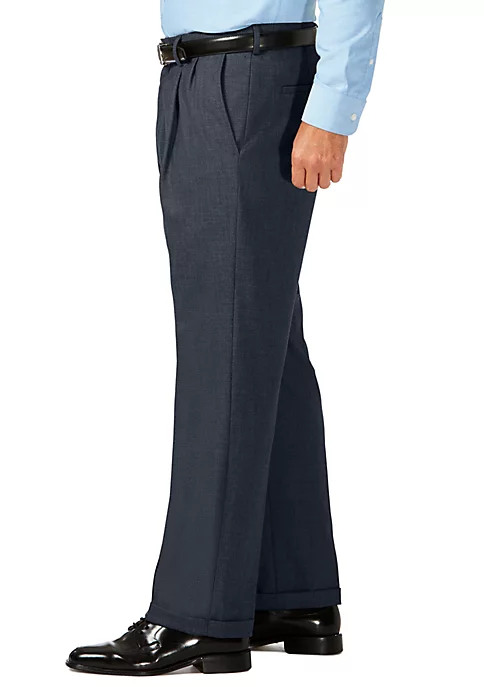 Haggar® Big & Tall J.M. Sharkskin Classic Fit Hidden Comfort Waistband Pleat Dress Pants 5 Haggar® Big & Tall J.M. Sharkskin Classic Fit Hidden Comfort Waistband Pleat Dress Pants - Image 3