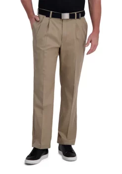 Haggar® Men's Cool Right Performance Flex Solid Classic Fit Pleat Pants