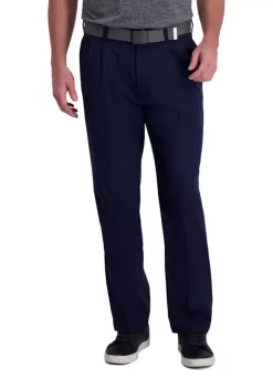 Haggar® Men's Cool Right Performance Flex Solid Classic Fit Pleat Pants -Hot Sale Haggar Store Belk 434