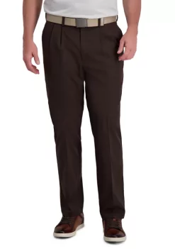 Haggar® Men's Cool Right Performance Flex Solid Classic Fit Pleat Pants -Hot Sale Haggar Store Belk 435