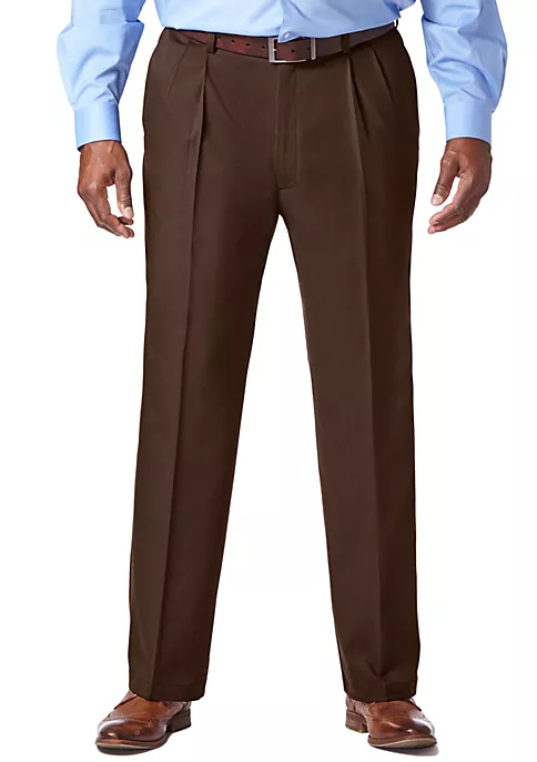 Haggar® Big & Tall Cool 18 PRO Classic Fit Pleat Pants 8 Haggar® Big & Tall Cool 18 PRO Classic Fit Pleat Pants - Image 6