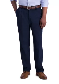 Haggar® Men's Iron Free Premium Khaki Classic Fit Pleat Front Hidden Comfort Waistband Casual Pants -Hot Sale Haggar Store Belk 57