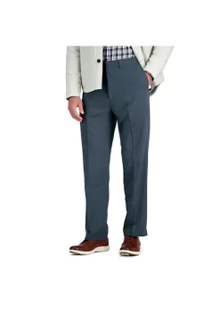 Haggar® Haggar Premium Comfort Subtle Plaid Classic Fit Flat Front Dress Pant