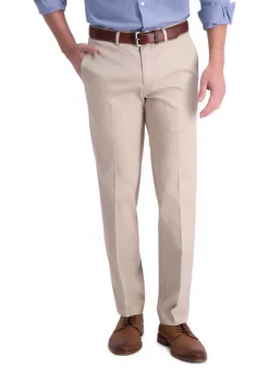 Haggar® Men's Iron Free Premium Khaki Straight Fit Flat Front Hidden Comfort Waistband Casual Pants -Hot Sale Haggar Store Belk 65