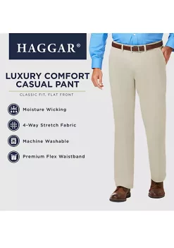 Haggar® Luxury Comfort Chino Classic Fit Flat Front Casual Pants -Hot Sale Haggar Store Belk 702