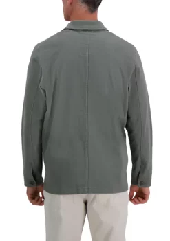 Haggar® Stretch Heavy Twill Solid Button Front Straight Fit Chore Coat -Hot Sale Haggar Store Belk 724