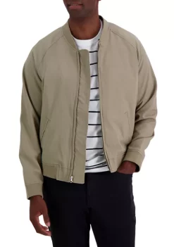 Haggar® Stretch Gabardine Solid Full-Zip Straight Fit Bomber Jacket -Hot Sale Haggar Store Belk 809