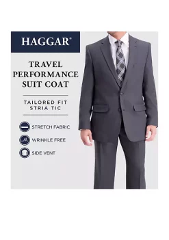 Haggar® Stretch Travel Performance Stria Tailored Fit Suit Coat -Hot Sale Haggar Store Belk 812