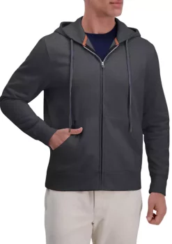 Haggar® Full Zip Solid Fleece Hoodie Sweatshirt -Hot Sale Haggar Store Belk 851