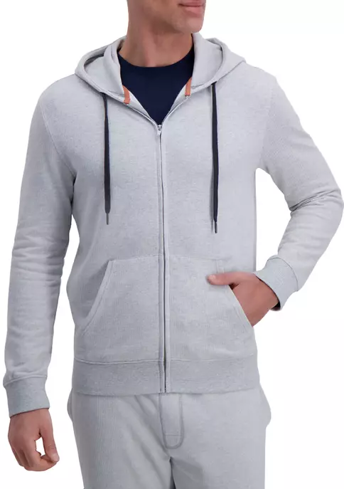 Haggar® Full Zip Textured Fleece Hoodie Sweatshirt 7 Haggar® Full Zip Textured Fleece Hoodie Sweatshirt - Image 5
