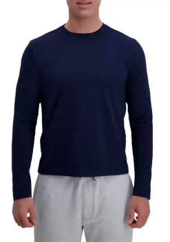 Haggar® Jaspe Jersey Long Sleeve Crewneck Tee