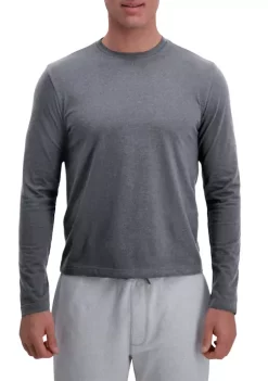Haggar® Jaspe Jersey Long Sleeve Crewneck Tee -Hot Sale Haggar Store Belk 901