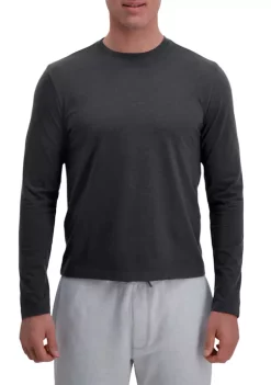 Haggar® Jaspe Jersey Long Sleeve Crewneck Tee -Hot Sale Haggar Store Belk 902
