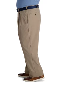 Haggar® Big & Tall Cool Right Performance Flex Solid Classic Fit Pleat Pants -Hot Sale Haggar Store Belk 928