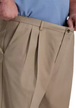 Haggar® Big & Tall Cool Right Performance Flex Solid Classic Fit Pleat Pants -Hot Sale Haggar Store Belk 929