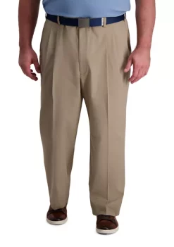 Haggar® Big & Tall Cool Right Performance Flex Solid Classic Fit Pleat Pants -Hot Sale Haggar Store Belk 931