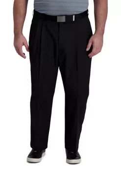 Haggar® Big & Tall Cool Right Performance Flex Solid Classic Fit Pleat Pants -Hot Sale Haggar Store Belk 933