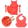All Abundant Things Home Design Children's Tableware Suction Bowl Utensils Bib Catcher 7pcs Set- Pink -Hot Sale Haggar Store Belk 976