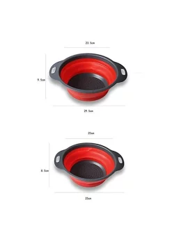 All Abundant Things Home Design Collapsible Plastic Colander Space Saving Design Round 2pcs -Hot Sale Haggar Store Belk 989