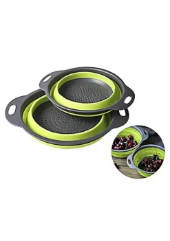 All Abundant Things Home Design Collapsible Plastic Colander Space Saving Design Round 2pcs -Hot Sale Haggar Store Belk 993